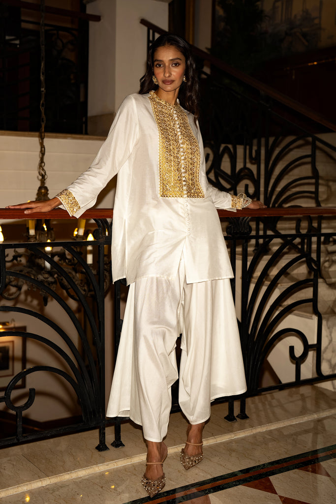 DRAPED IVORY CULOTTE dash and dot