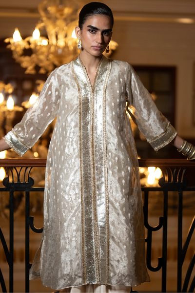 BENARES TISSUE LONGLINE TOP