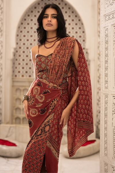 AJRAKH PRINT CORSET
