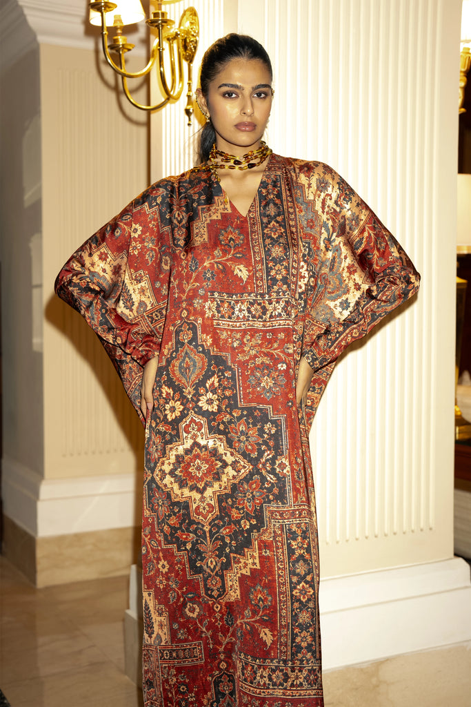 KILIM PRINT KAFTAN DRESS dash and dot