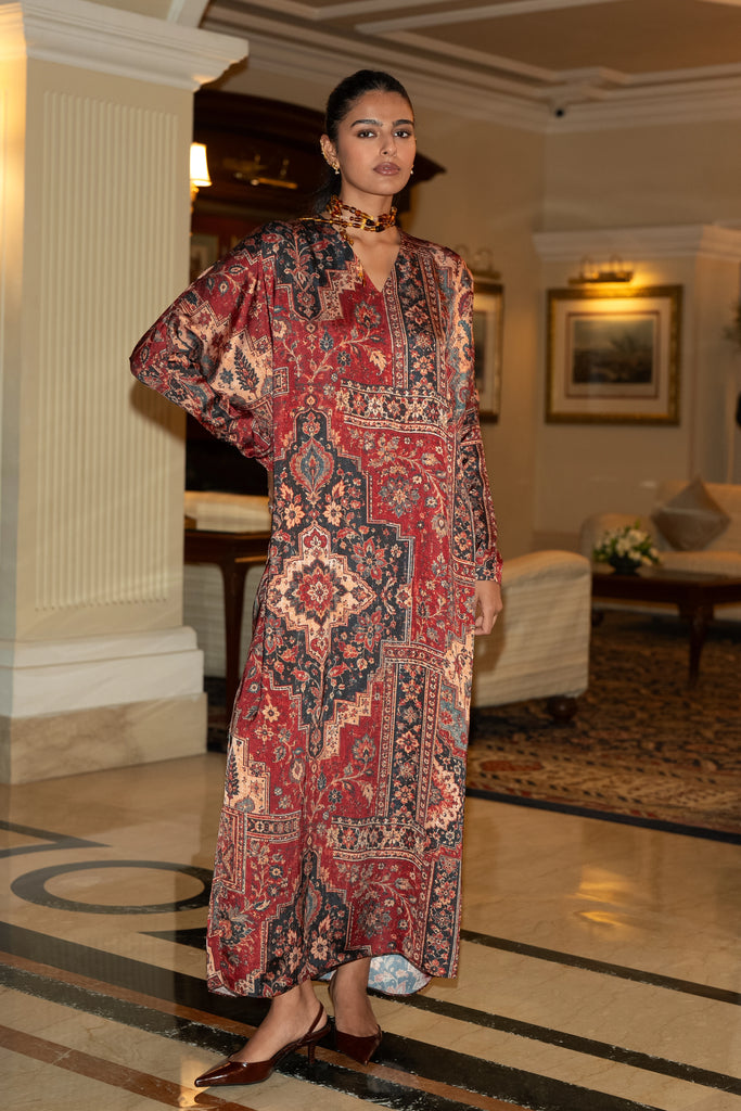KILIM PRINT KAFTAN DRESS dash and dot