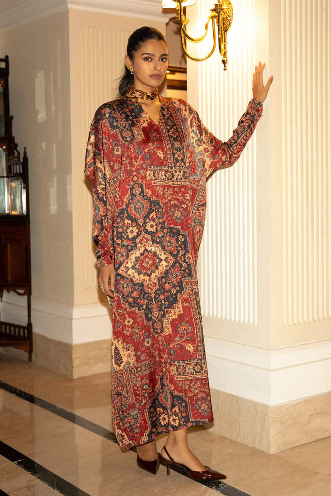 KILIM PRINT KAFTAN DRESS dash and dot