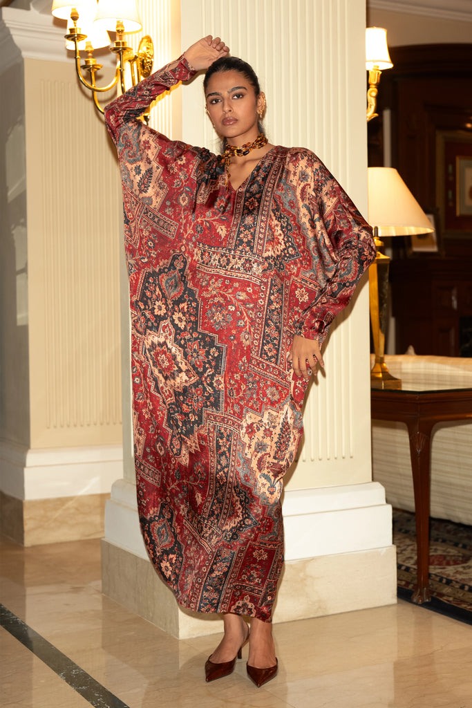 KILIM PRINT KAFTAN DRESS dash and dot
