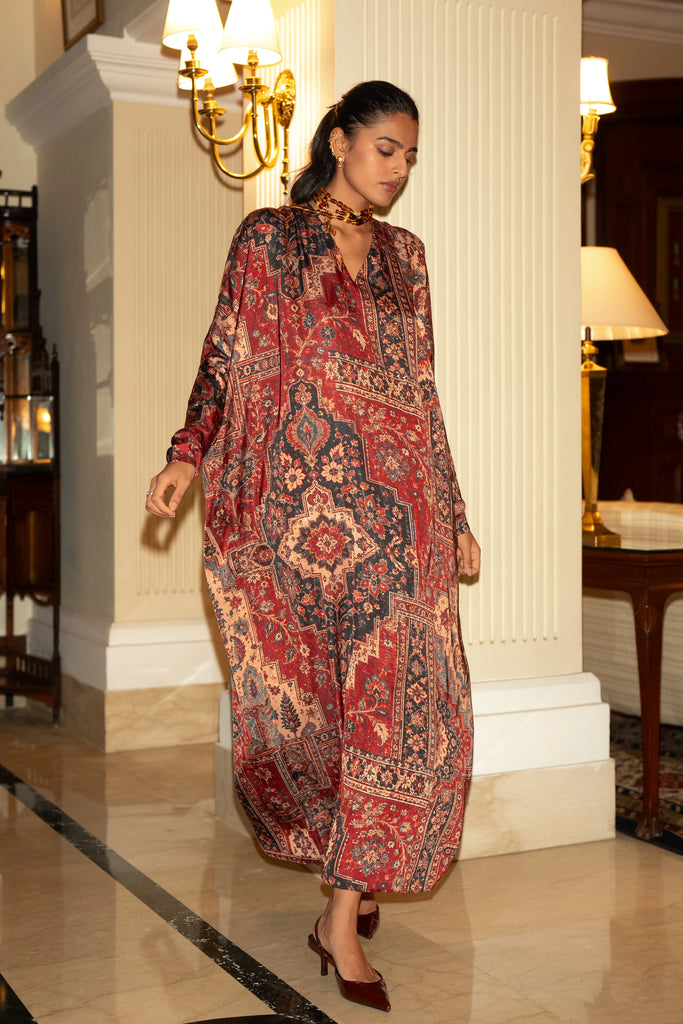 KILIM PRINT KAFTAN DRESS dash and dot