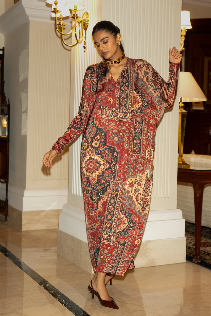KILIM PRINT KAFTAN DRESS dash and dot