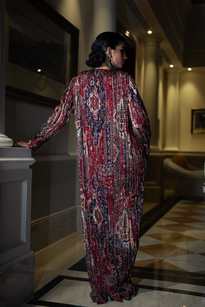 KILIM PRINTED CRUSHED MAXI dash and dot