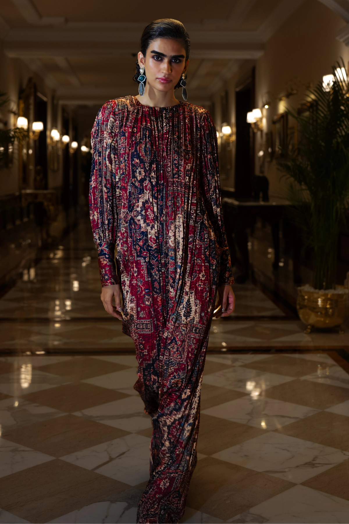 KILIM PRINTED CRUSHED MAXI