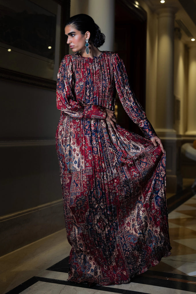KILIM PRINTED CRUSHED MAXI dash and dot
