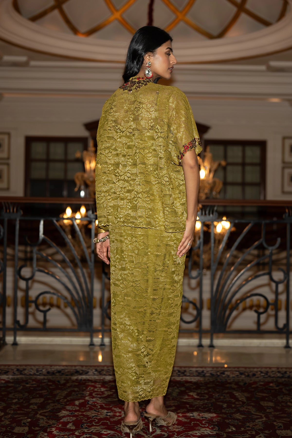 LACE DRAPED SKIRT