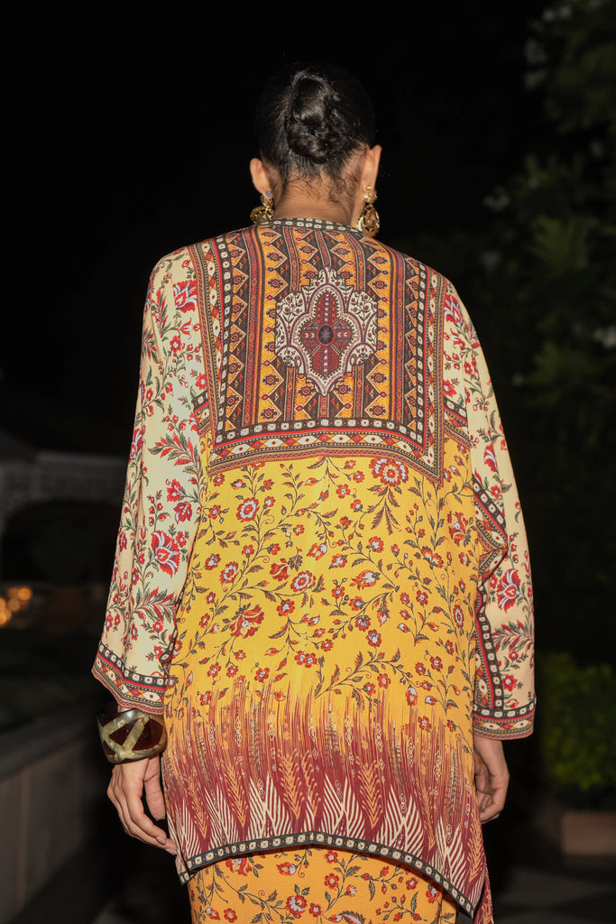 TRIBAL PANEL PRINT TOP & DRAPE SKIRT SET dash and dot