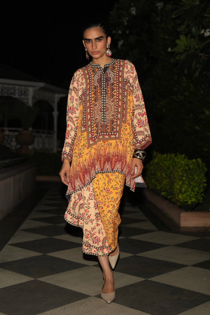 TRIBAL PANEL PRINT DRAPE SKIRT dash and dot
