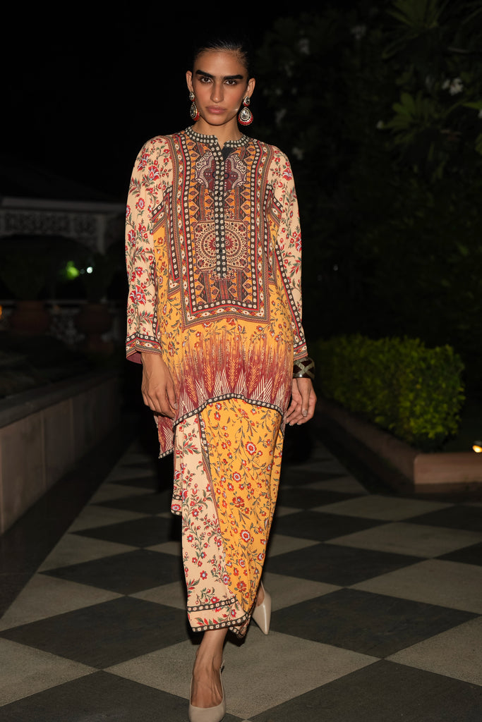 TRIBAL PANEL PRINT DRAPE SKIRT dash and dot