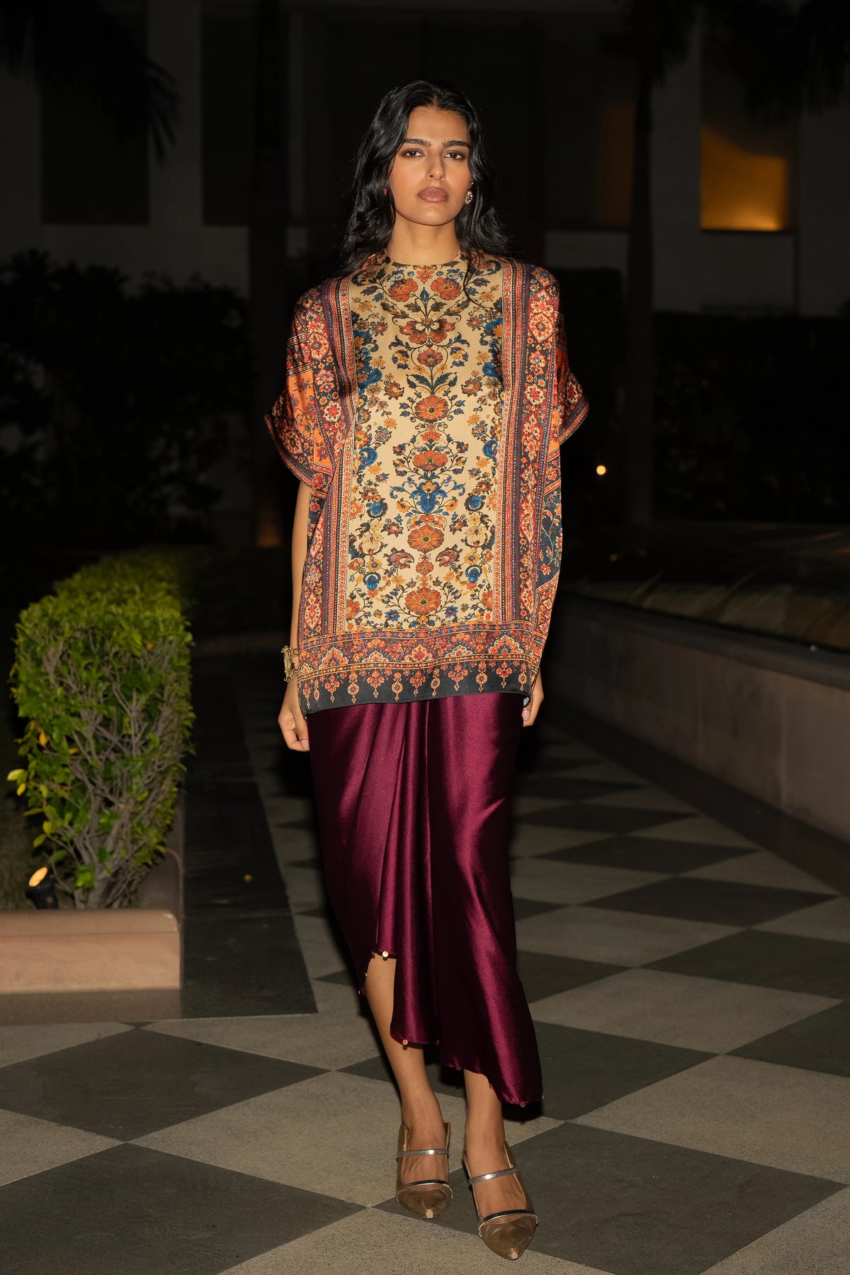 FLORAL MOSAIC PRINT TOP