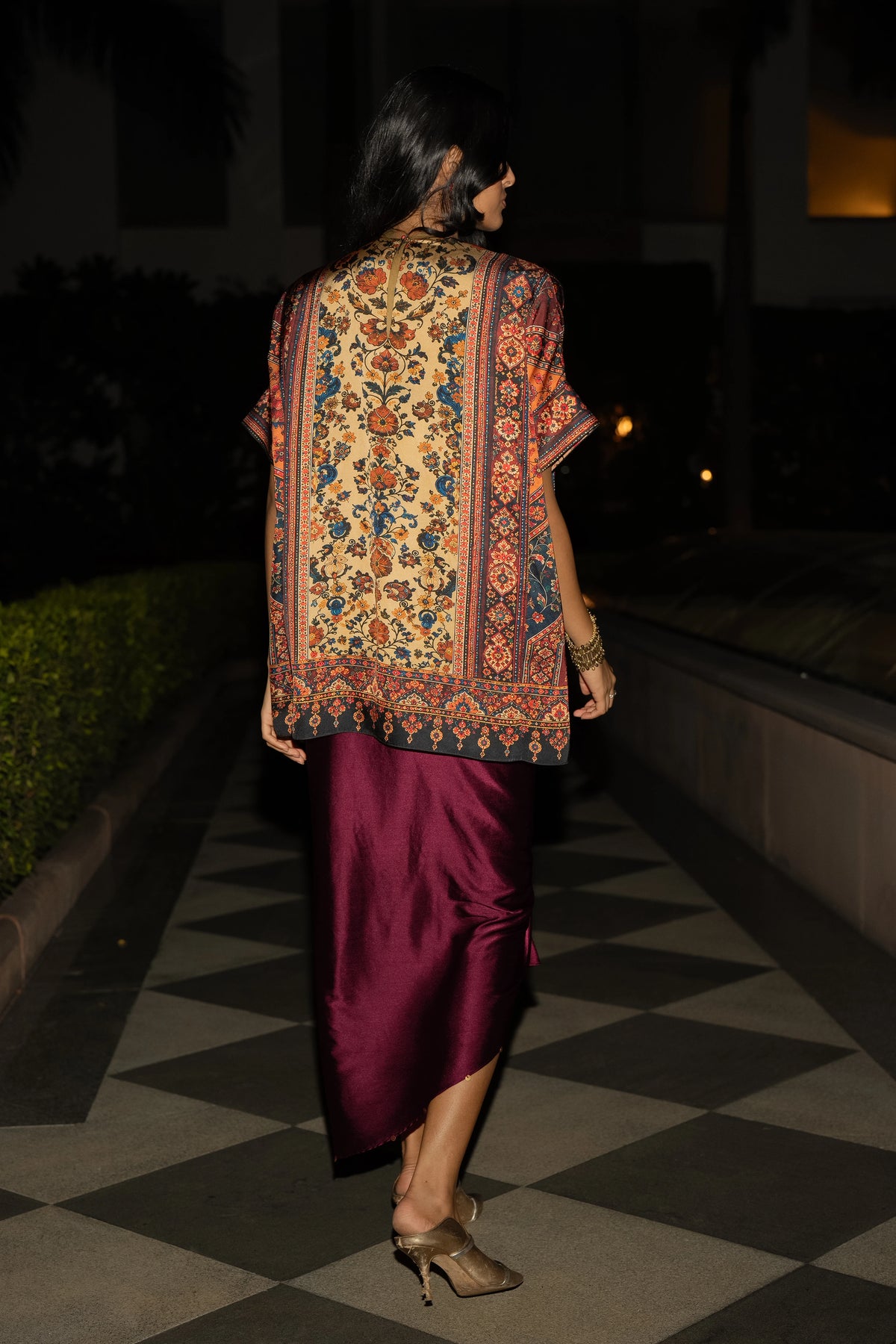 FLORAL MOSAIC PRINT TOP