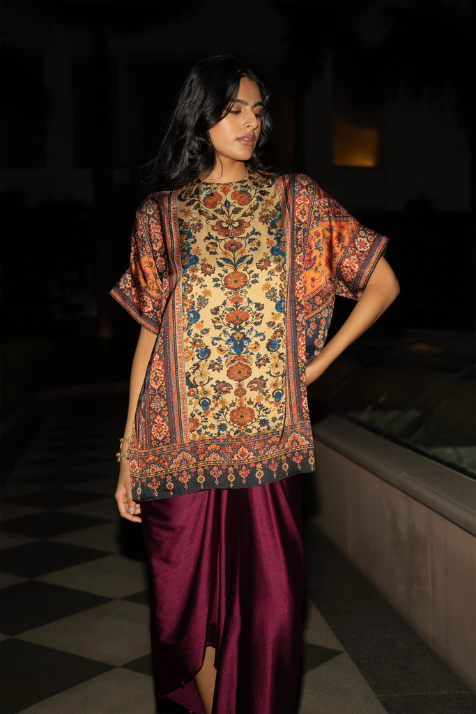 FLORAL MOSAIC PRINT TOP dash and dot