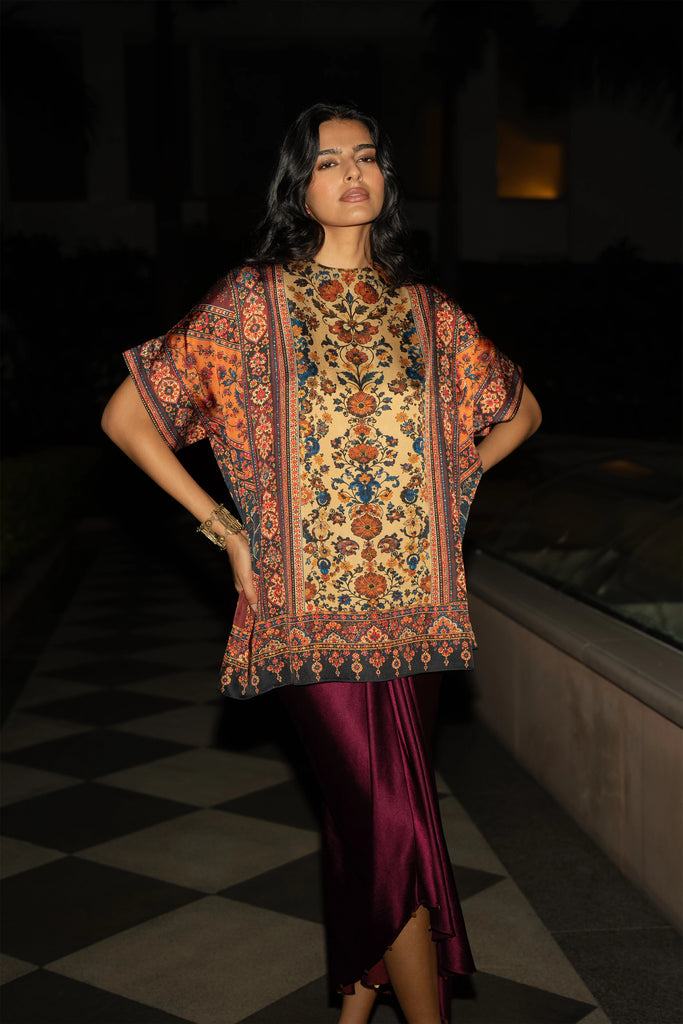 SATIN DRAPE SKIRT dash and dot