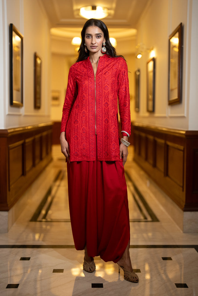 EMBROIDERED ZIP FRONT JACKET dash and dot