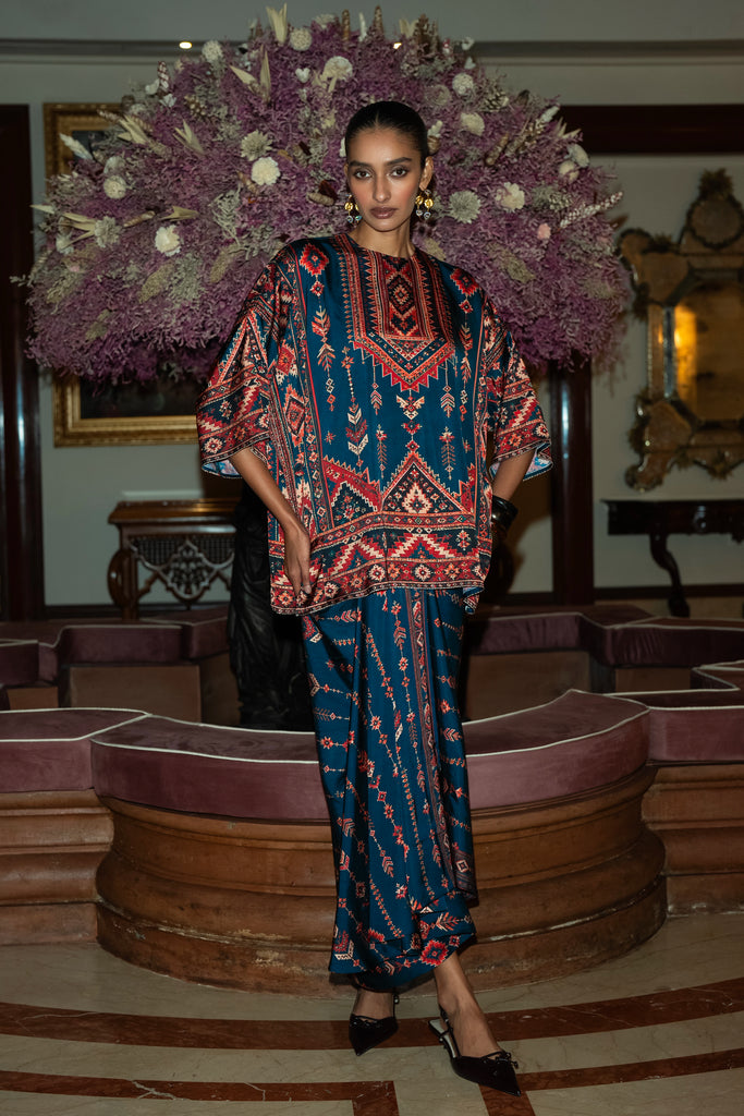 TRIBAL PRINT BOXY TOP & DRAPE SKIRT SET dash and dot