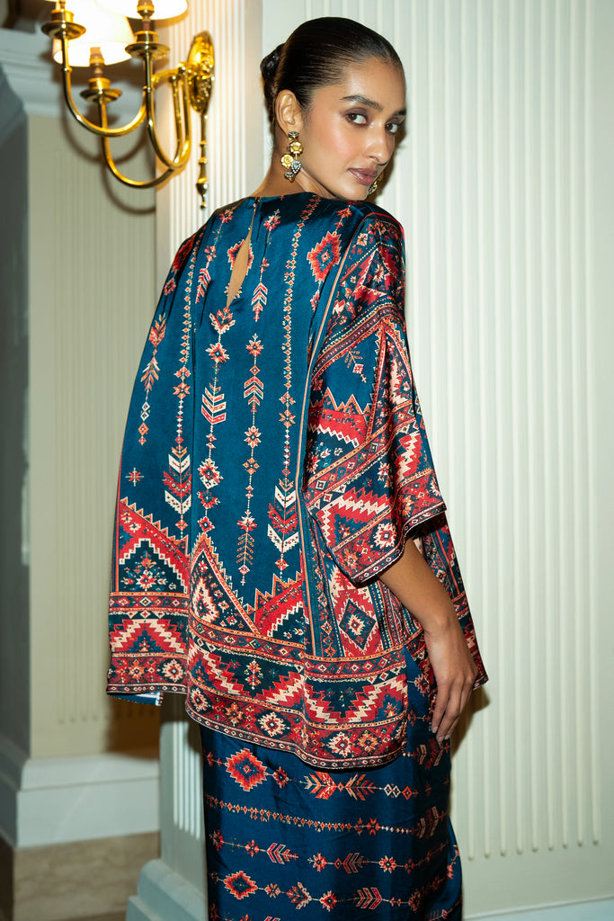 TRIBAL PRINT BOXY TOP & DRAPE SKIRT SET dash and dot