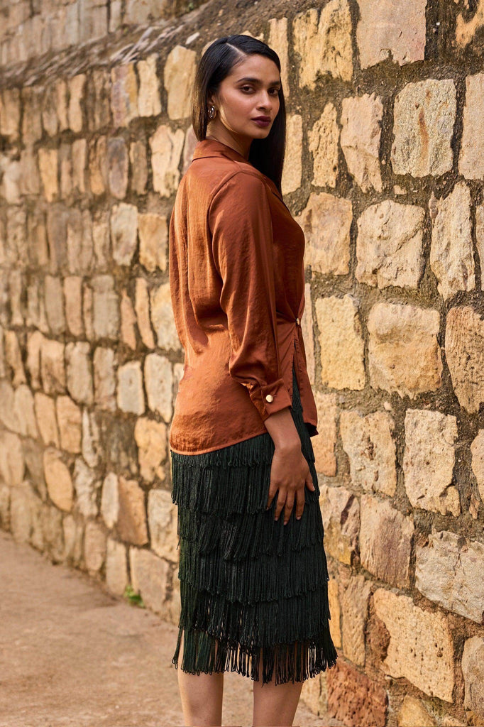 SIDE TIE BLAZER SHIRT - dash and dot dash and dot