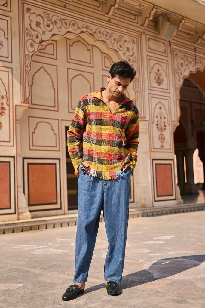 WASHED DENIM PANT - dash and dot dash and dot