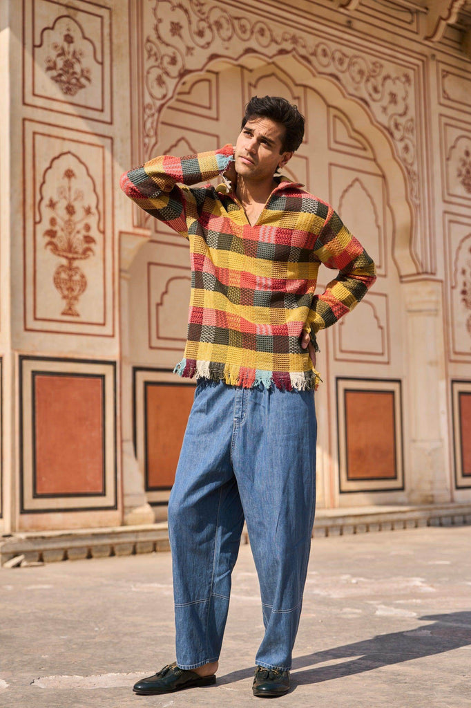 WASHED DENIM PANT - dash and dot dash and dot