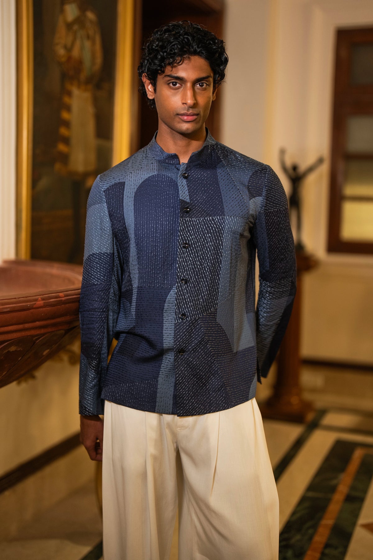 ABSTRACT EMBROIDERED SHIRT