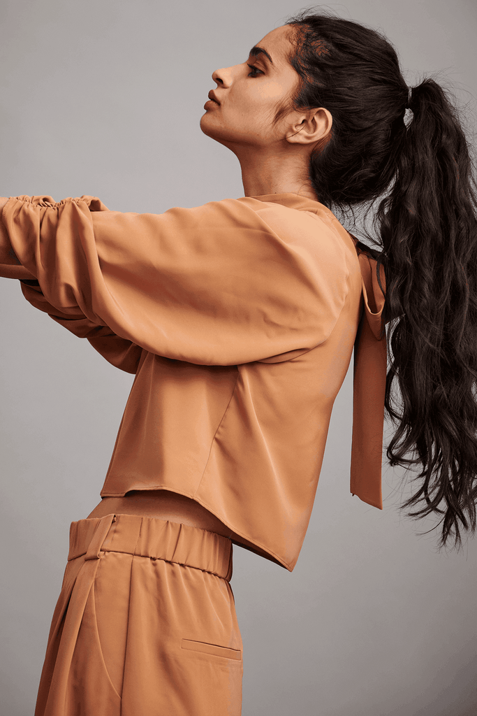 CARAMEL PALAZZO SET - dash and dot dash and dot