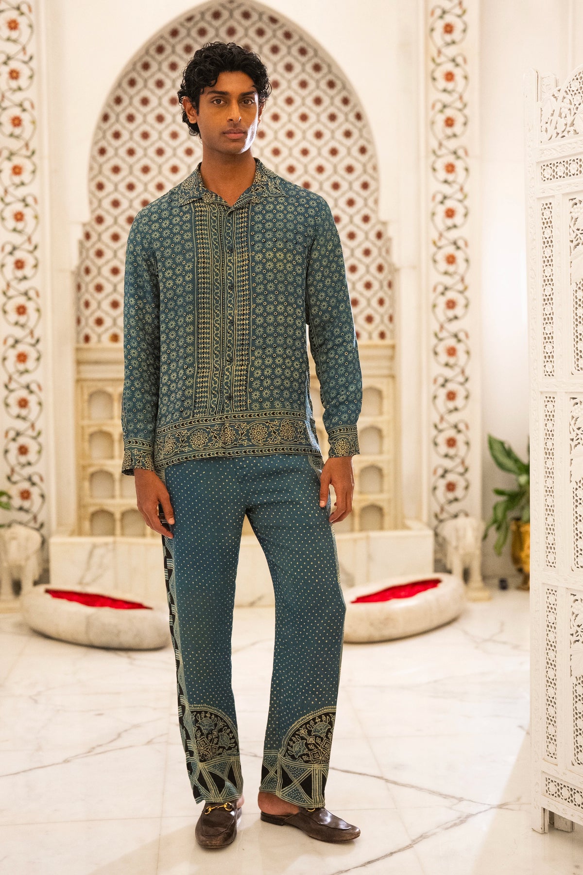 AJRAKH PRINT SHIRT & PANT SET