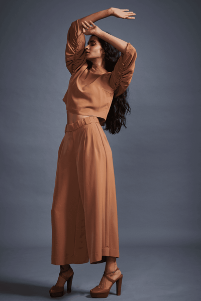 CARAMEL PALAZZO SET - dash and dot