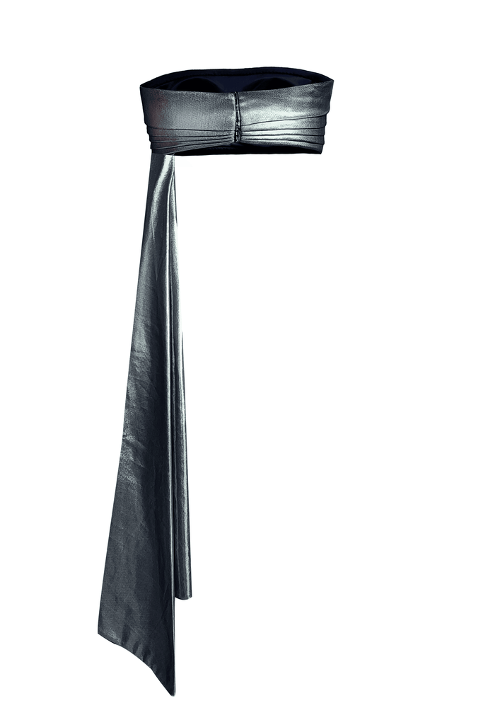 DRAPED METALLIC BANDEAU TOP - dash and dot dash and dot