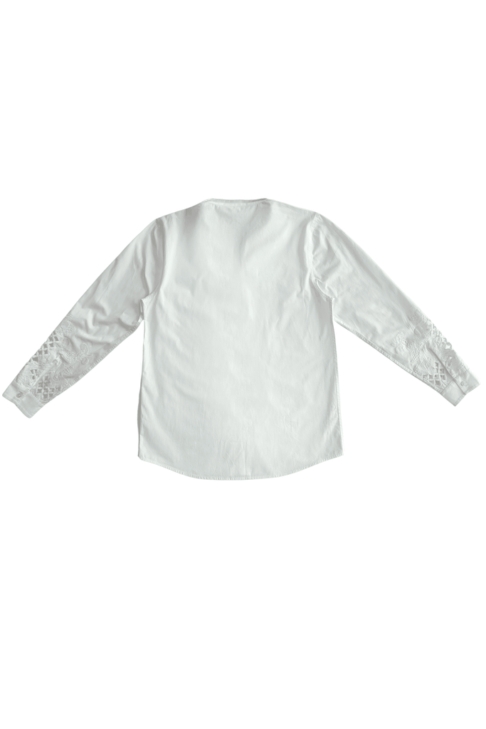 EMBROIDERED CUFF SHIRT - dash and dot dash and dot