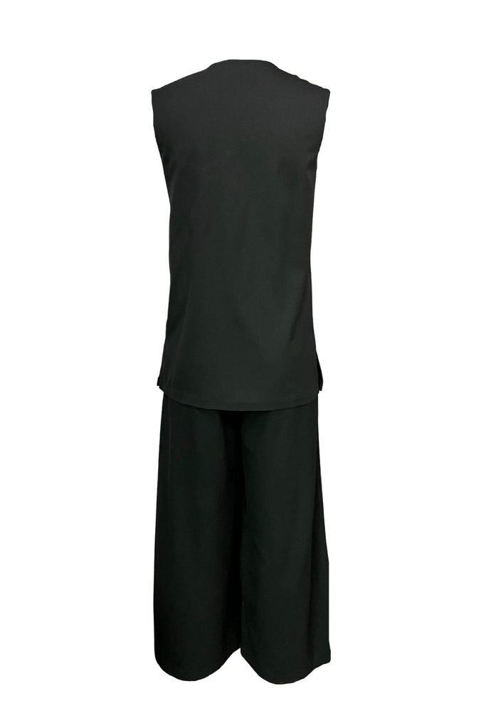 SIDE TIE SLEEVELESS PANT SUIT - dash and dot dash and dot