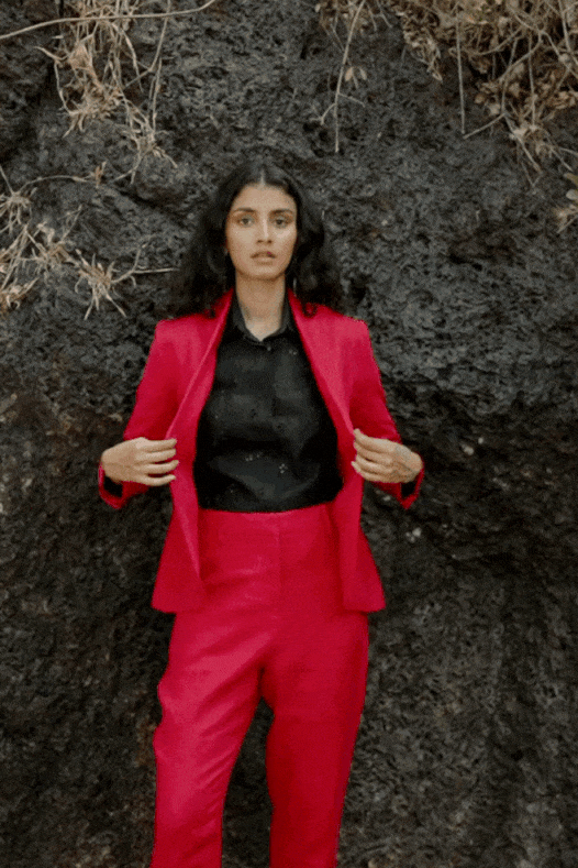 LINEN SCHIFFLI SHIRT - dash and dot