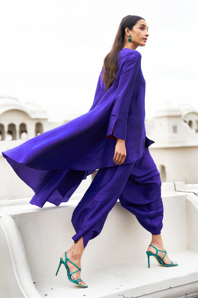 ROYAL BLUE TULIP DHOTI PANT dash and dot