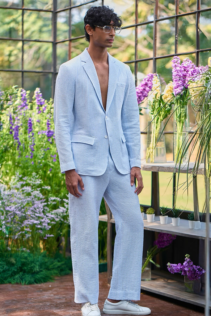 SEERSUCKER BLAZER dash and dot