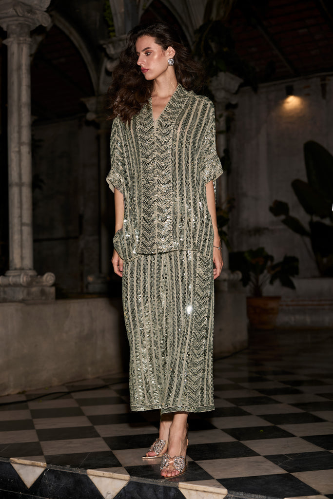 SEQUIN EMBROIDERED PANT dash and dot