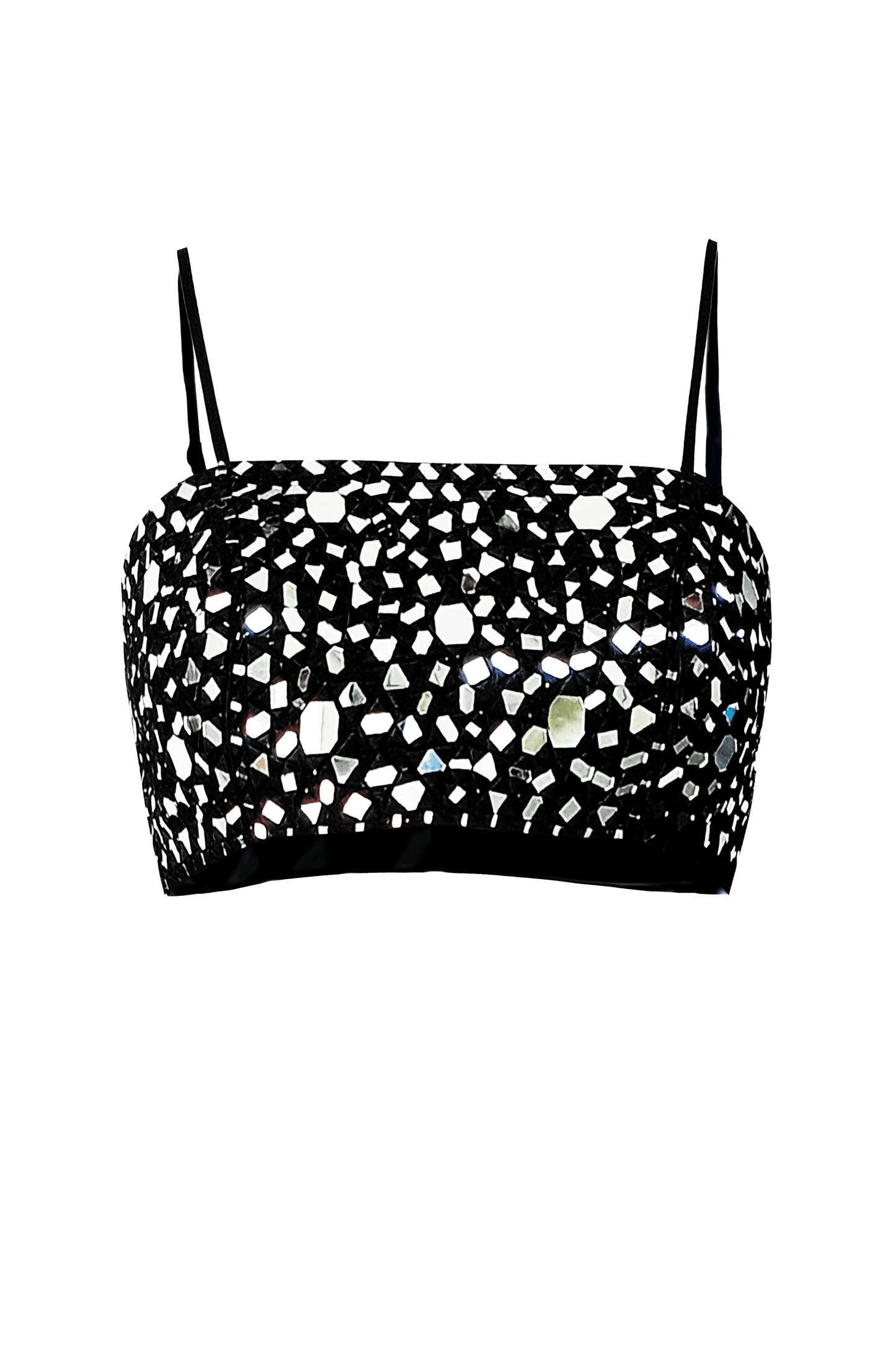 MIRROR EMBROIDERED BANDEAU BRALETTE - dash and dot