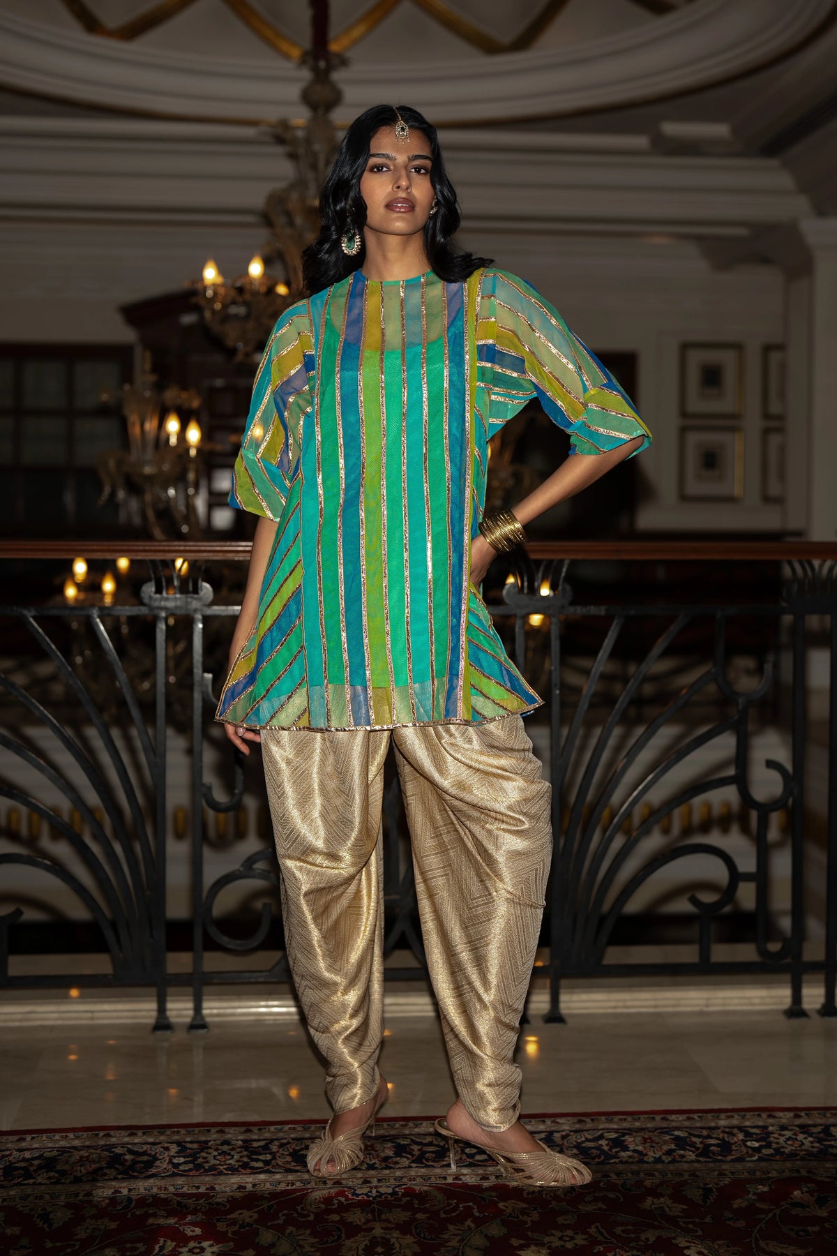 BROCADE TULIP PANT