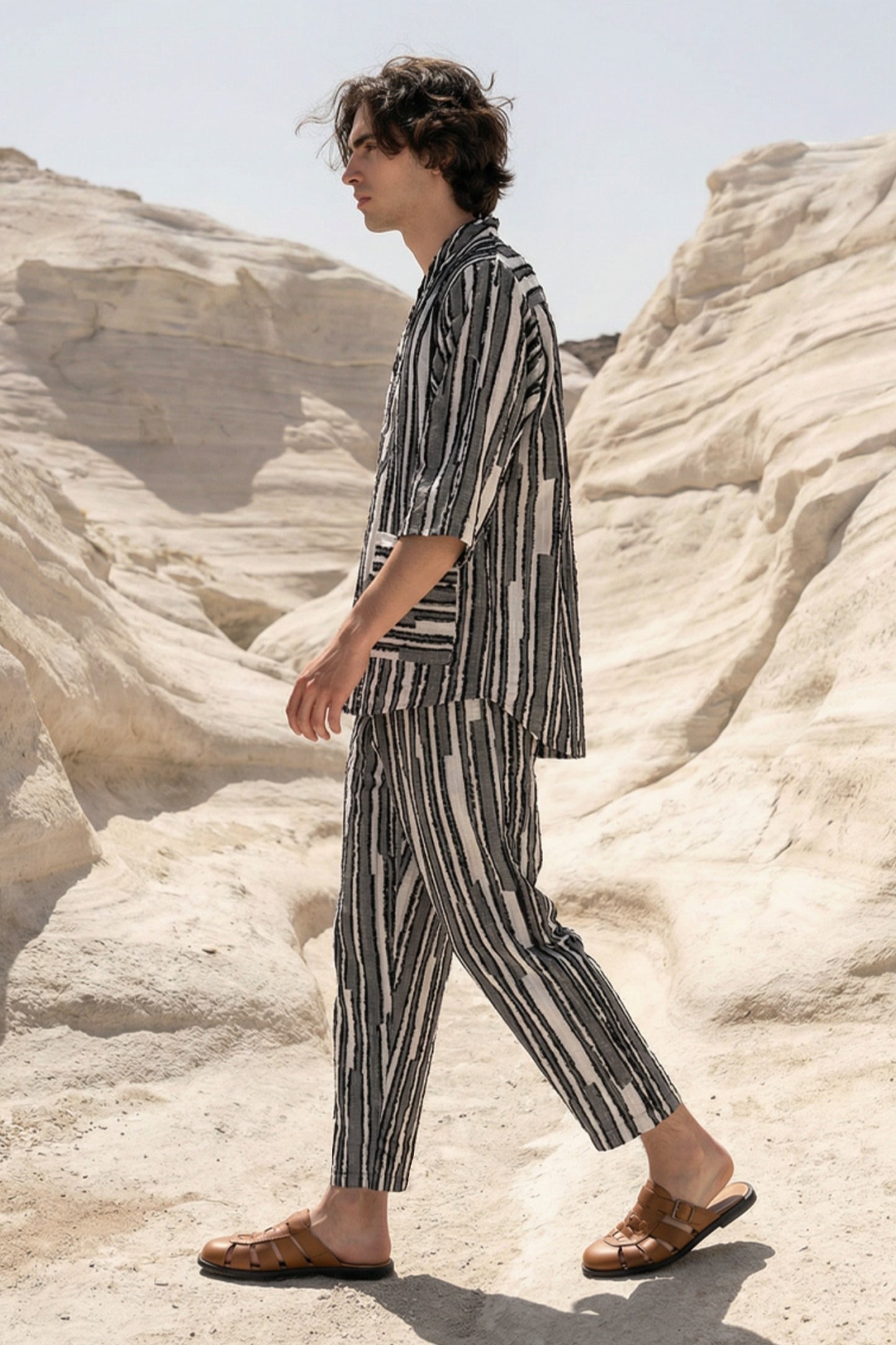 TEXTURED STRIPE PANT
