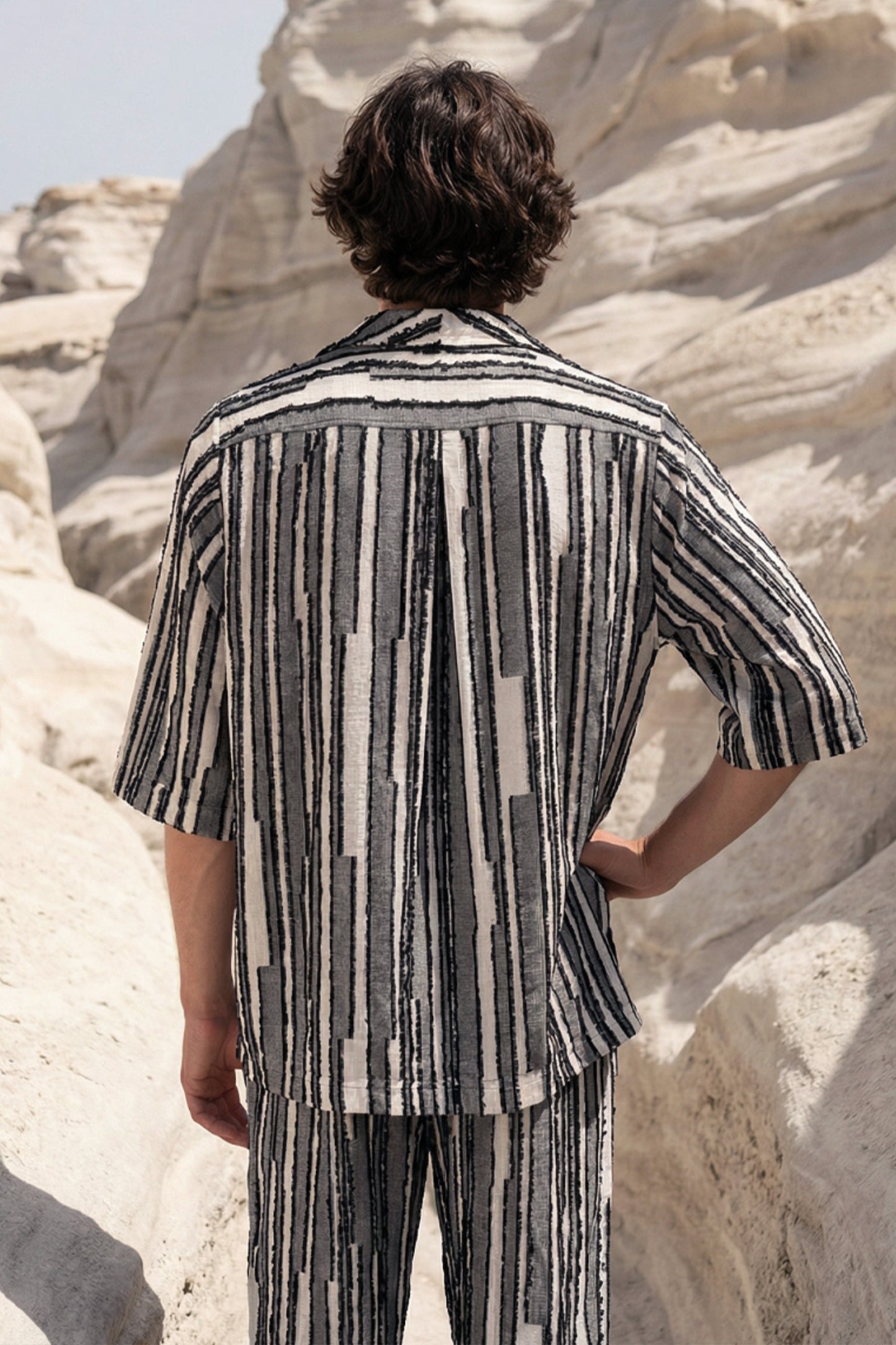 TEXTURED STRIPE PANT