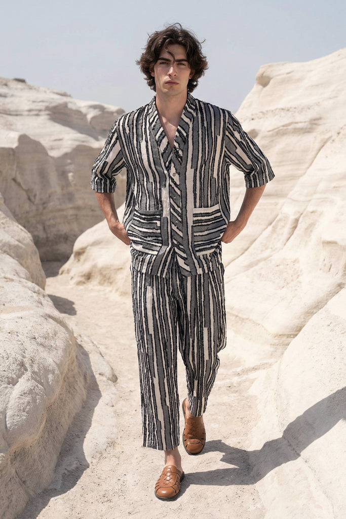 TEXTURED STRIPE PANT dash and dot