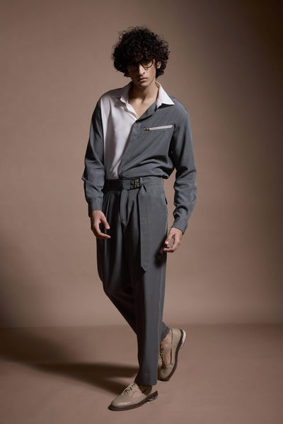 GREY TENCEL PANT - dash and dot