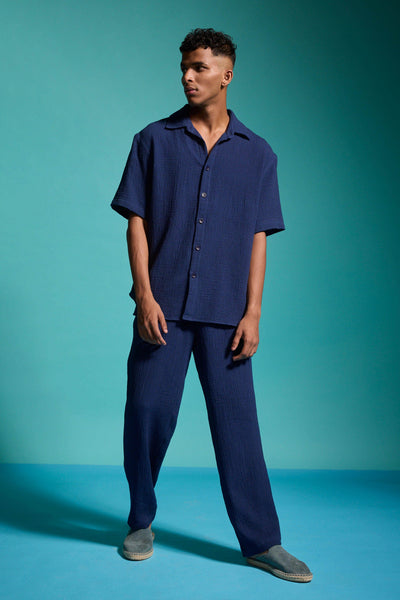 CRINKLE COTTON PANT - dash and dot