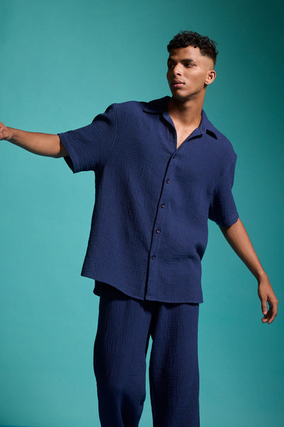 CRINKLE COTTON SHIRT - dash and dot