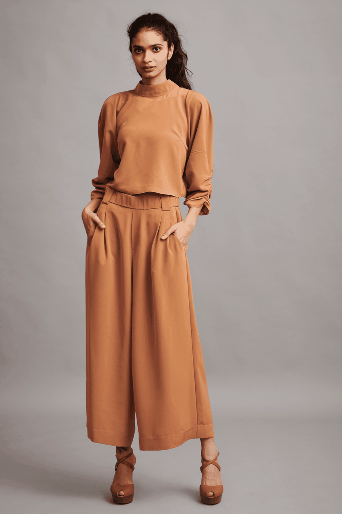 CARAMEL PALAZZO SET - dash and dot dash and dot