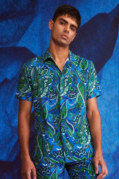 PAISLEY HALF SLEEVE SHIRT - dash and dot