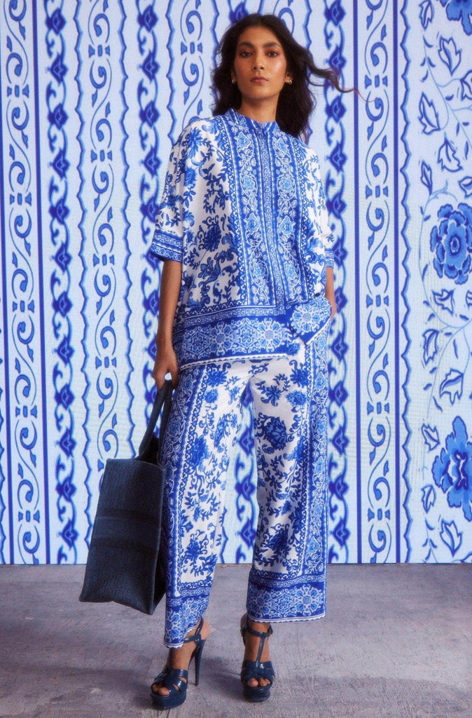 CERAMIC PRINT TOP - dash and dot dash and dot