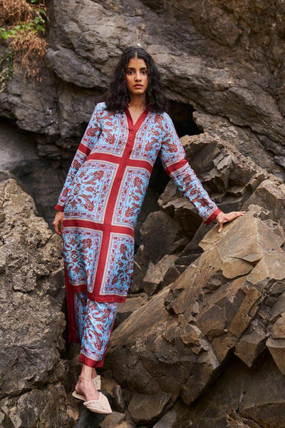 SCARF PRINTED LONGLINE SET - dash and dot