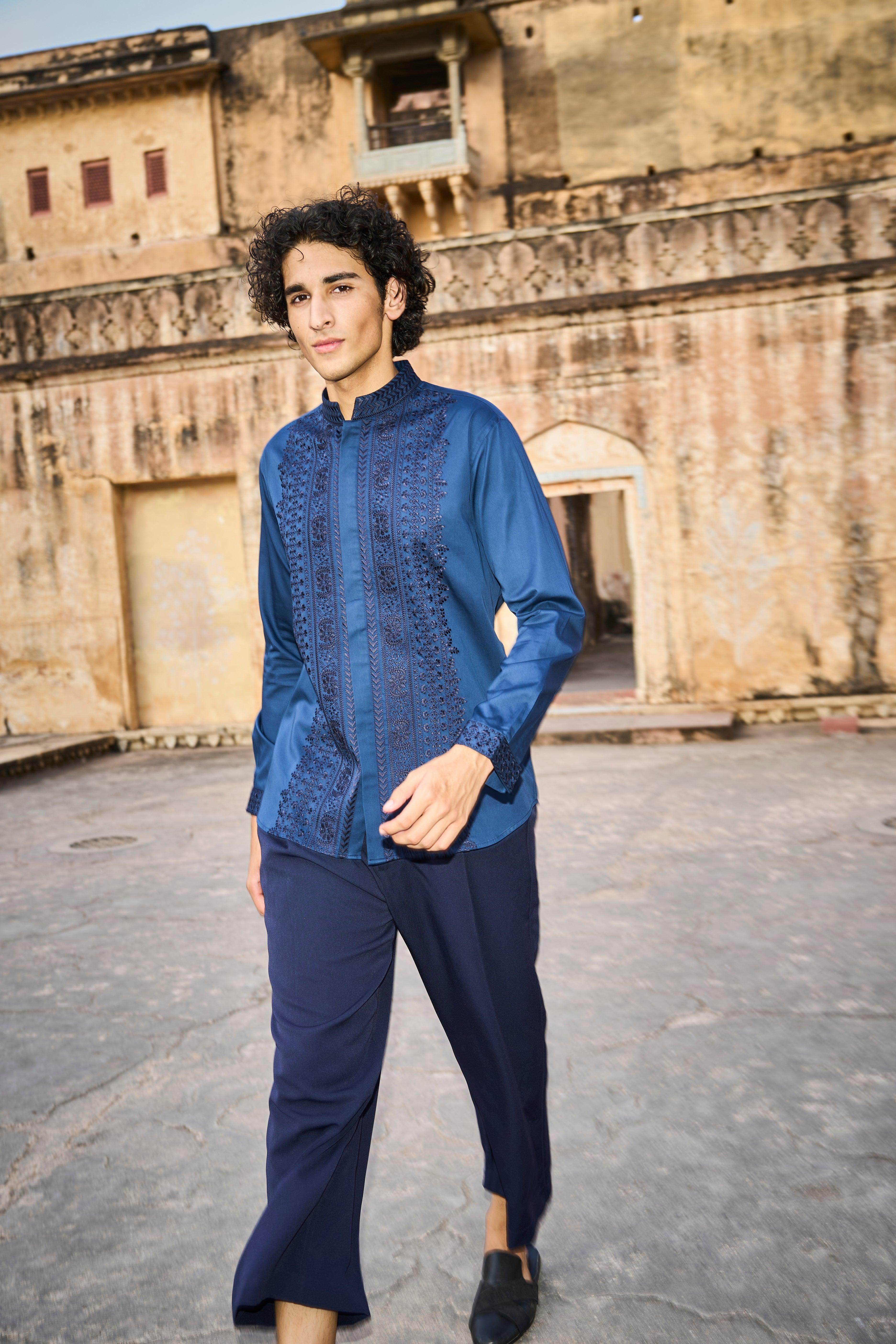 Dash and Dot - EMBROIDERED COLLAR, PLACKET & CUFF SHIRT | Online